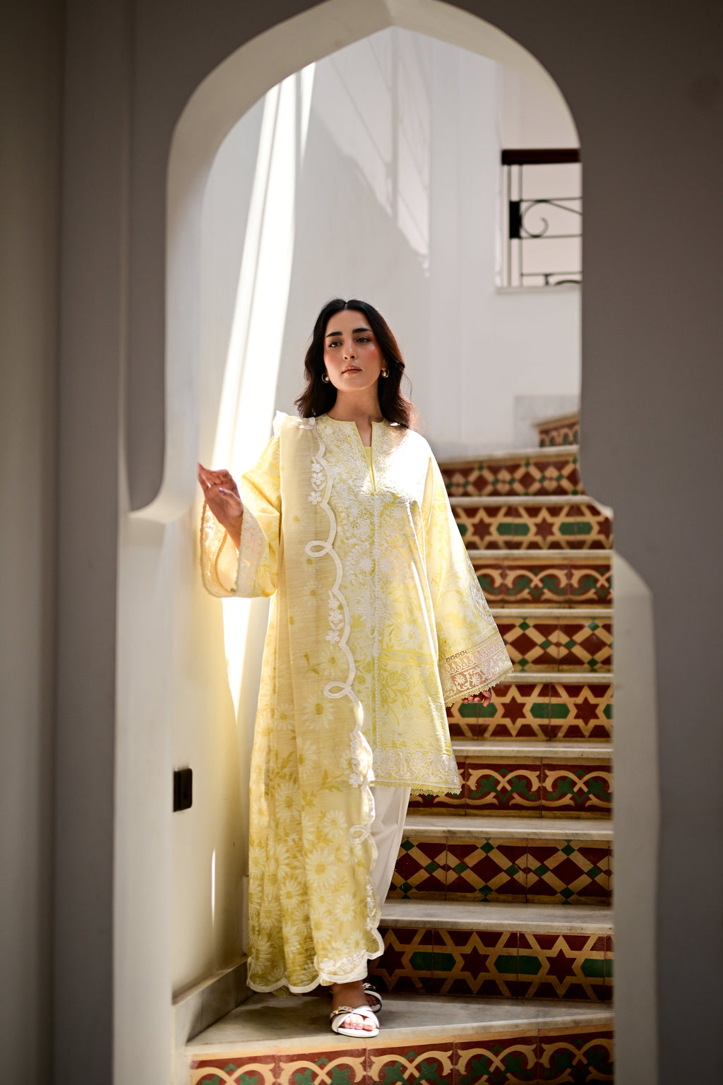 LAYLA I - LUXURY PRINTED EMBROIDERED LAWN SET (NEL-26619) READY TO SHIP