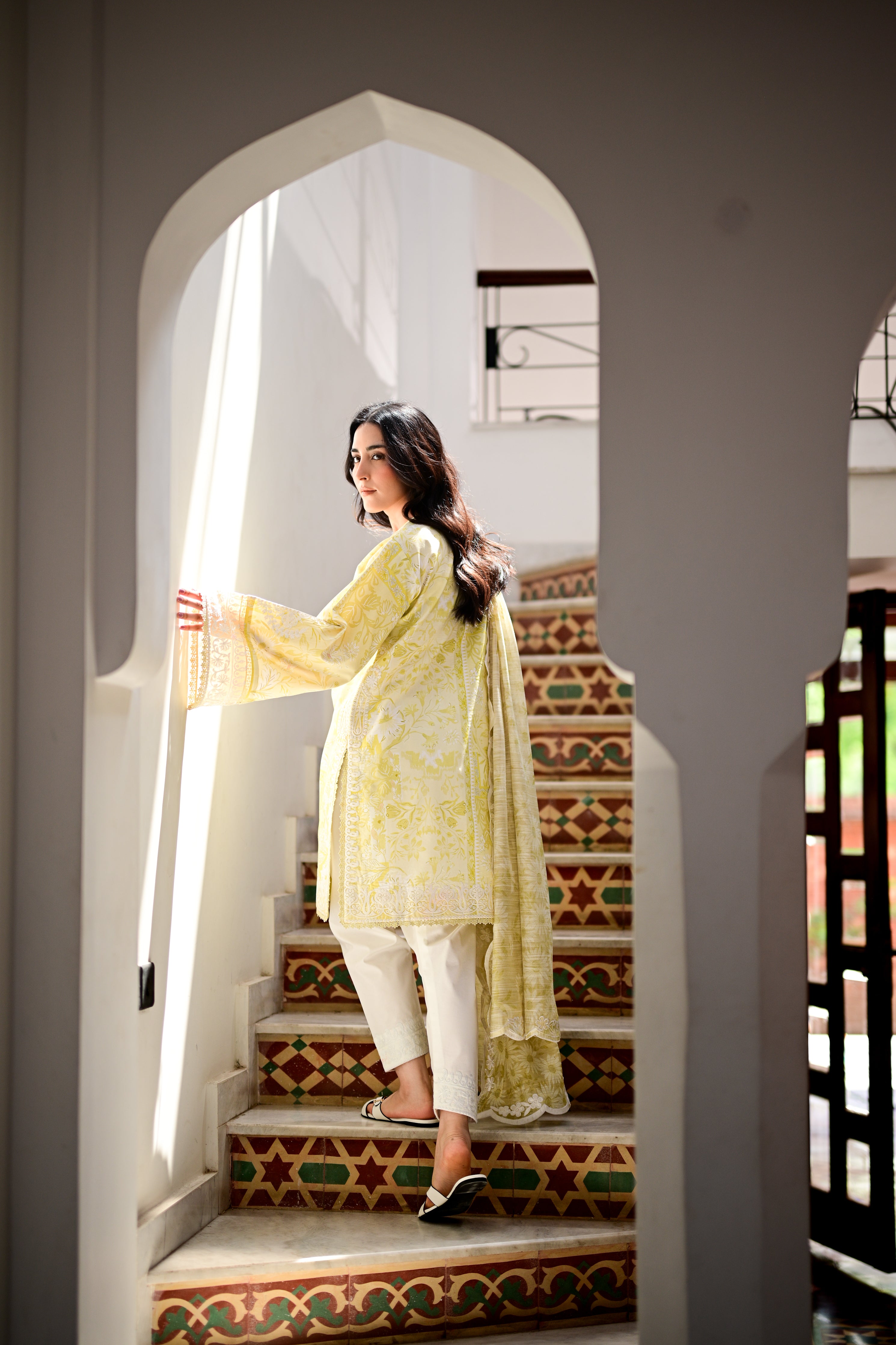 LAYLA I - LUXURY PRINTED EMBROIDERED LAWN SET (NEL-26619) READY TO SHIP