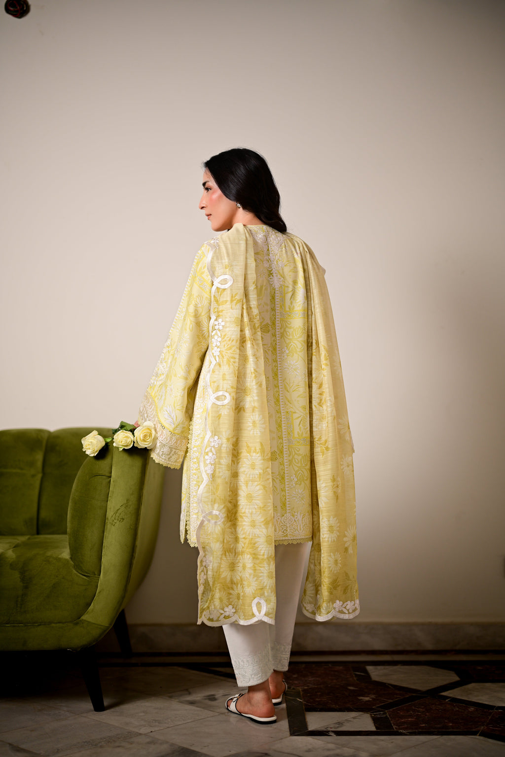 LAYLA I - LUXURY PRINTED EMBROIDERED LAWN SET (NEL-26619) READY TO SHIP