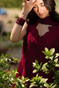 SCARLET LUXURY EMBROIDERED LAWN SET (NEL-26616) / READY TO SHIP