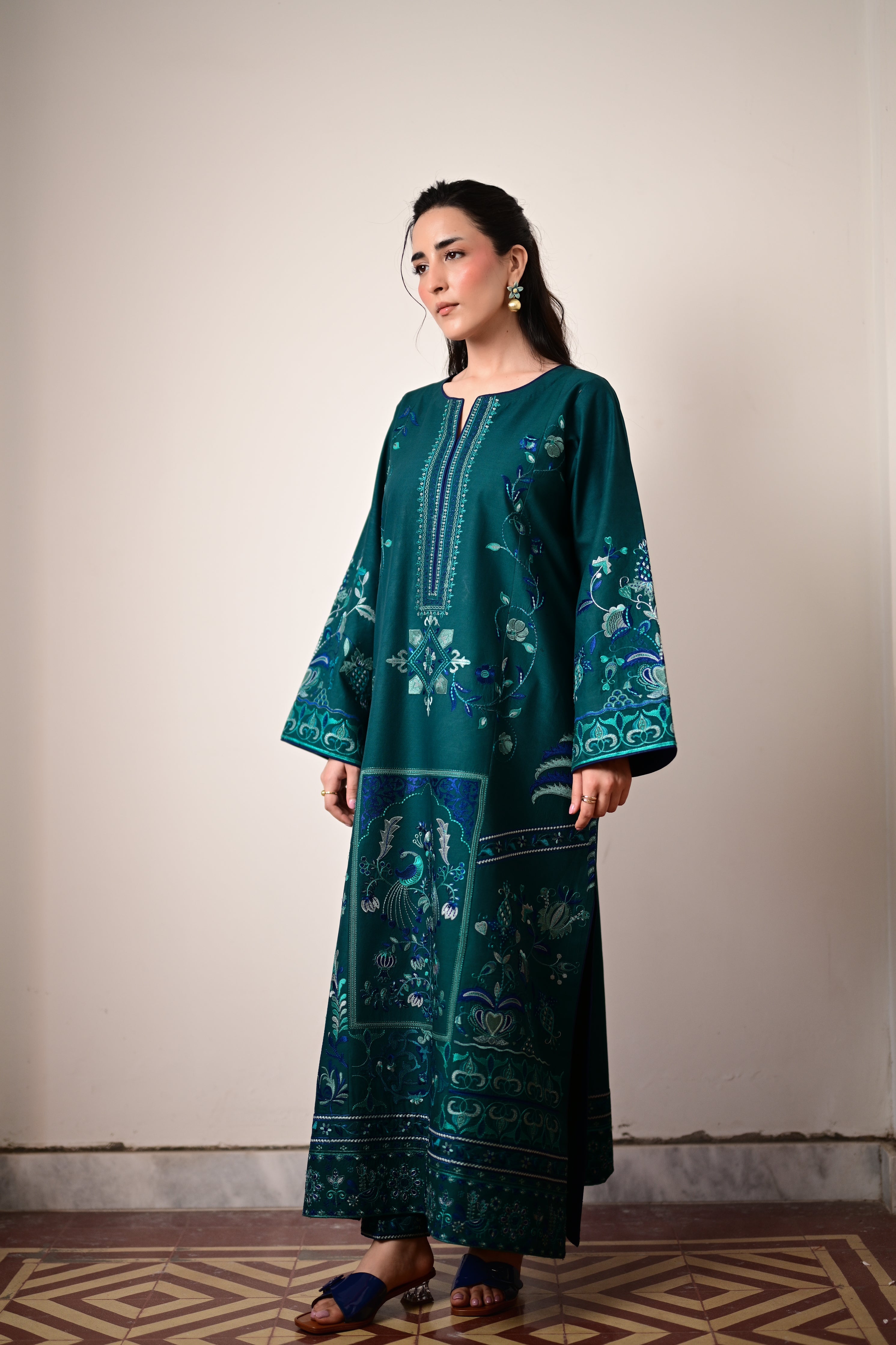 RINA LUXURY EMBROIDERED LAWN SET (NEL-26624) READY TO SHIP