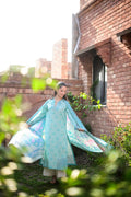 AQUA GARDEN LUXURY PRINTED EMBROIDERED LAWN SET (NEL-26621) /READY TO SHIP