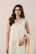 IVORY LUXURY EMBROIDERED LAWN 3PCS SET (NPA3-26417) - READY TO WEAR  READY TO SHIP