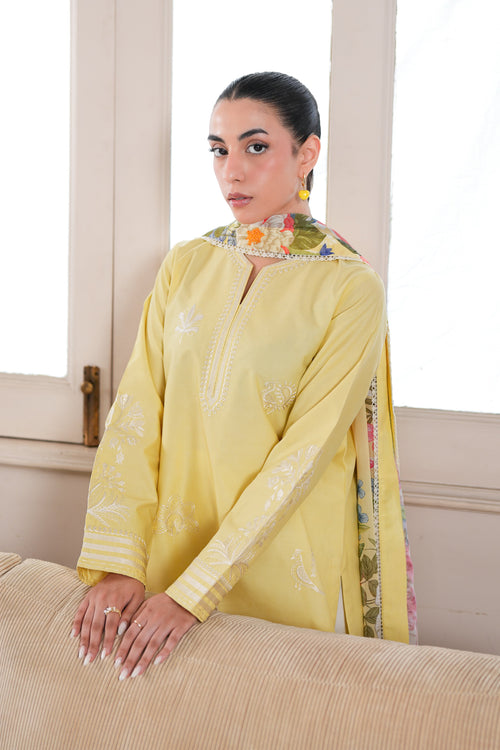 BUTTER LUXURY EMBROIDERED LAWN 3PCS (NPA3-26435) - READY TO WEAR STAYCATION 2026 READY TO SHIP