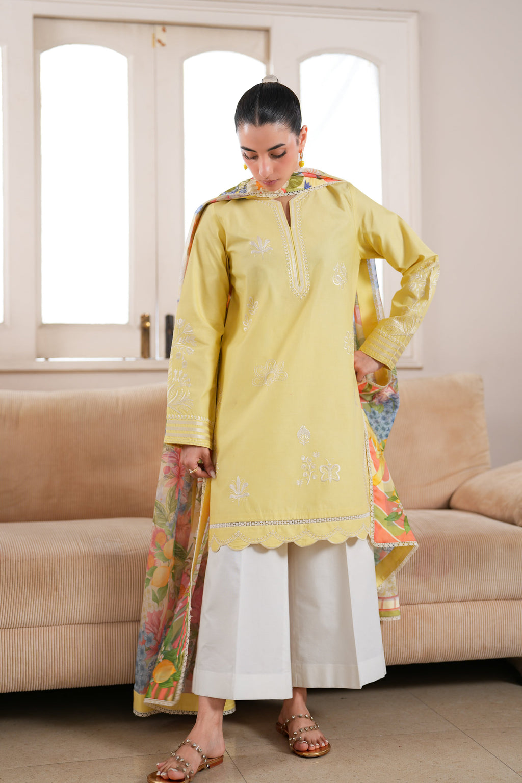 BUTTER LUXURY EMBROIDERED LAWN 3PCS (NPA3-26435) - READY TO WEAR STAYCATION 2026 READY TO SHIP
