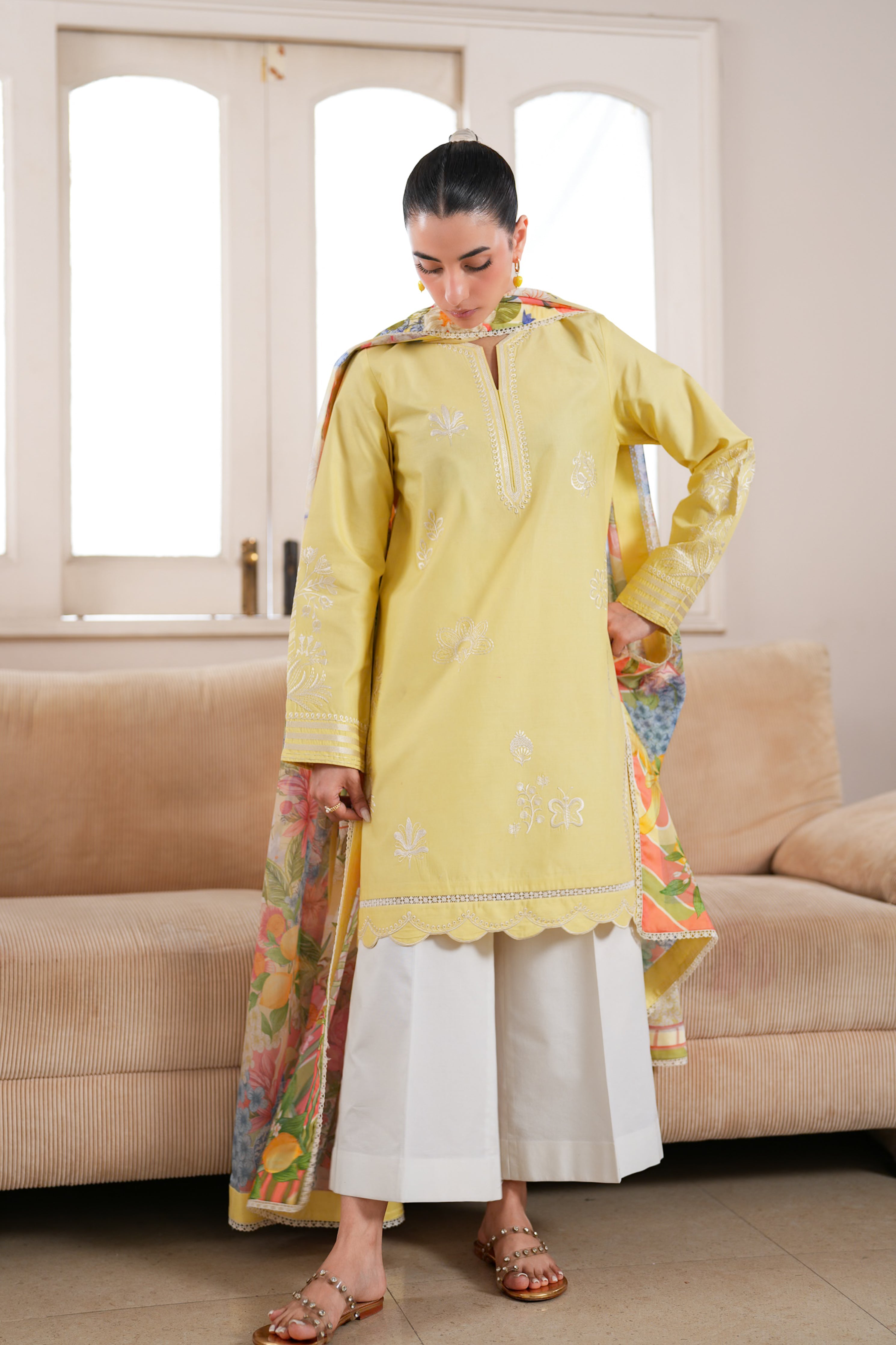 BUTTER LUXURY EMBROIDERED LAWN 3PCS (NPA3-26435) - READY TO WEAR STAYCATION 2026 READY TO SHIP