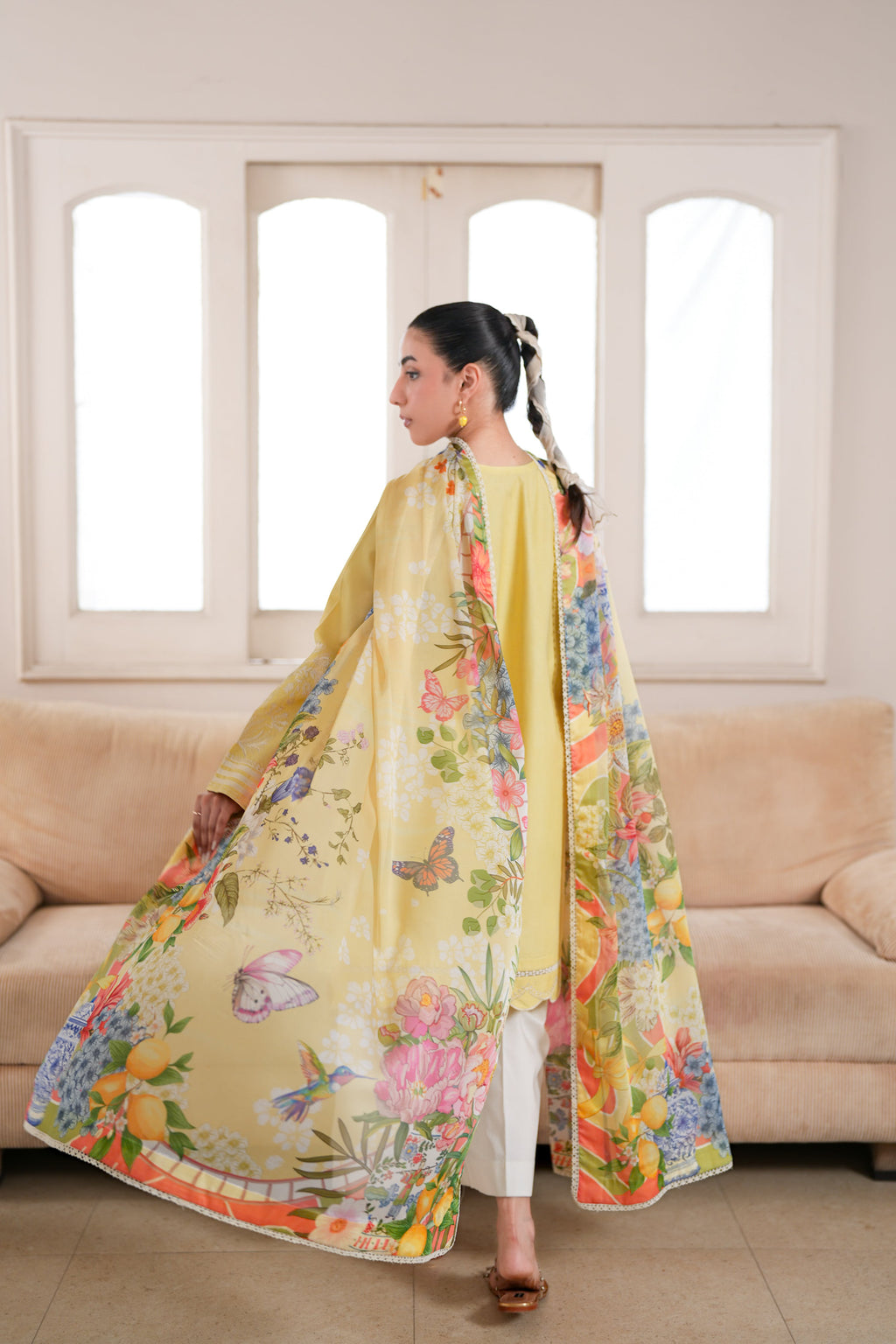 BUTTER LUXURY EMBROIDERED LAWN 3PCS (NPA3-26435) - READY TO WEAR STAYCATION 2026 READY TO SHIP