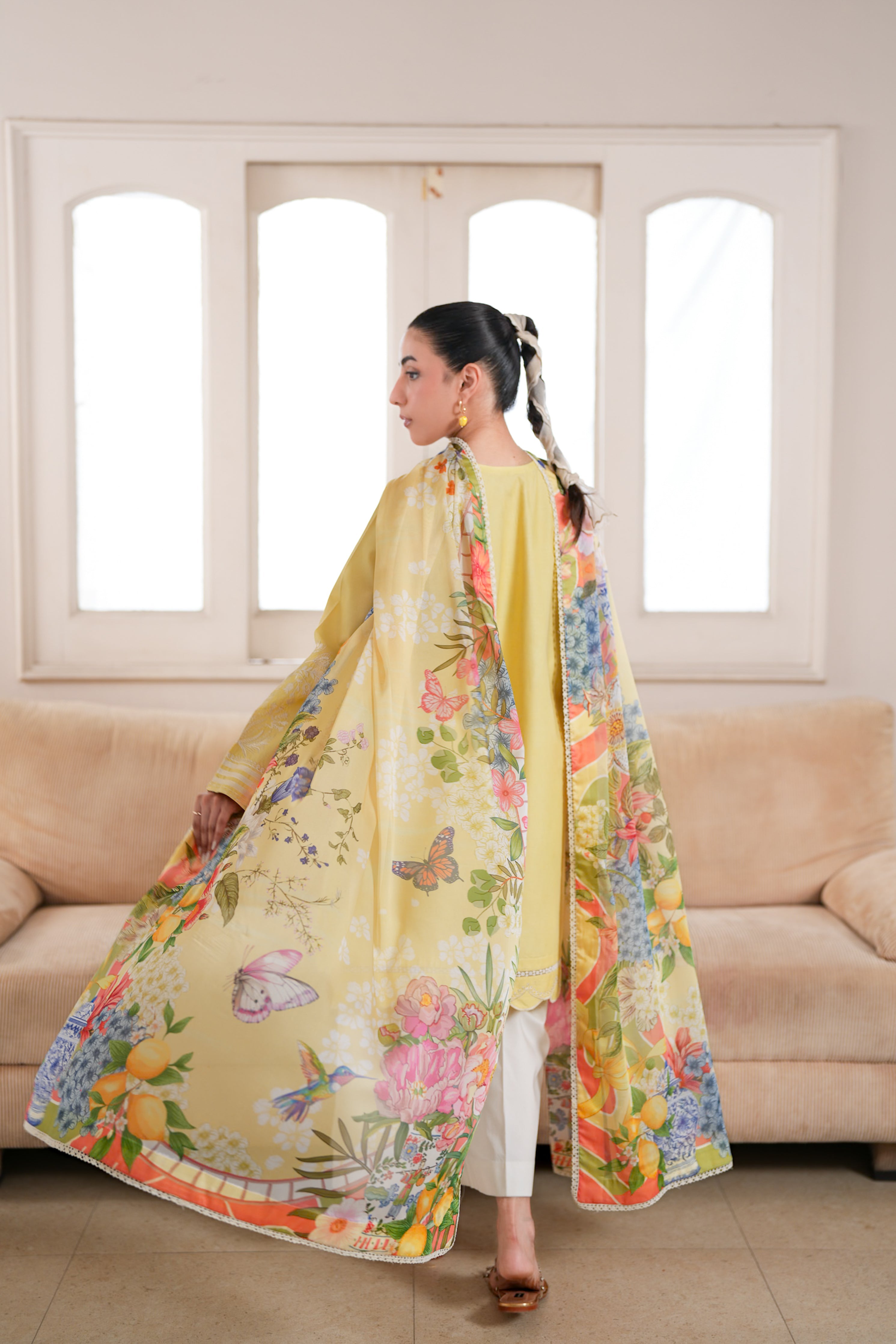 BUTTER LUXURY EMBROIDERED LAWN 3PCS (NPA3-26435) - READY TO WEAR STAYCATION 2026 READY TO SHIP