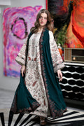 ELARA - IVORY LUXURY EMBROIDERED KARANDI 3PCS SET (NEL-26632) /  READY TO SHIP